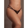 Le Désir Ella - Elastic Mesh Thong with Sliders and Golden Details - Plus Size